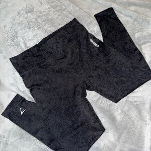 Gymshark Womans Charcoal Patterned Leggings
